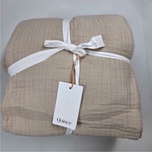 QUINCE Organic Airy Gauze Duvet Cover Full/Queen Dune 4613